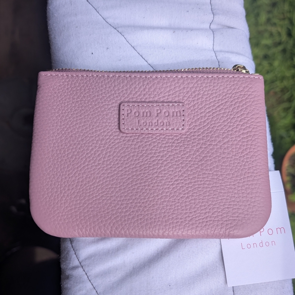 Pom Pom London Pink BCA 2025 RFID Purse Wallet Full Grain Leather Special Lining